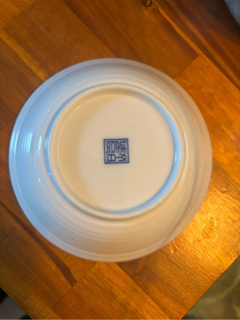 Floral Pattern Ceramic Dinner Plate in Blue, Coral & Sage